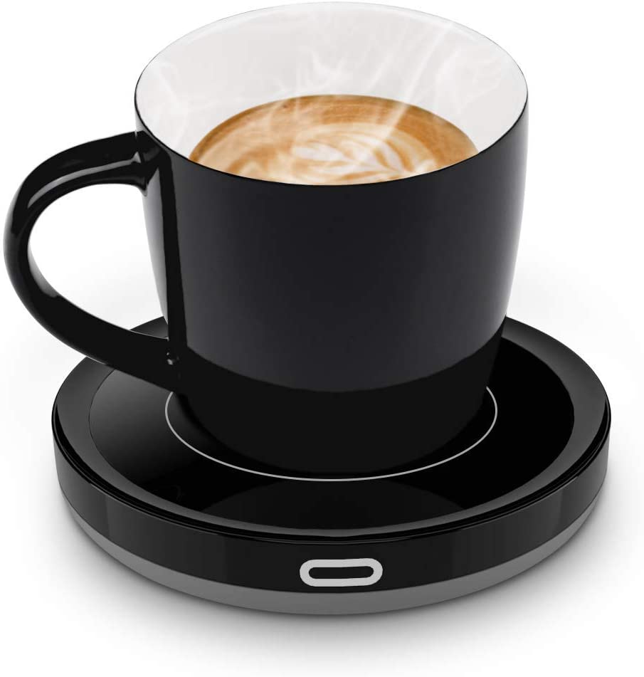 Ksodgun USB Tassenwärmer mit Schwerkraftsensor Schalter Winter 55°C Konstante Temperatur Kaffeetassenwärmer Desktop Elektrischer Tassenwärmer für Kaffee Milch Tee Wasser Büro Heimgebrauch Automatische 